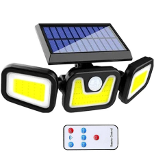 Verk 12282 Napelemes lámpa, mozgásérzékelős, 103 COB LED, IP67, 2400 mAh kültéri világítás
