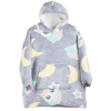 Verk 24305 Luminous plush hoodie with owl hood - for children grey (24305_S )