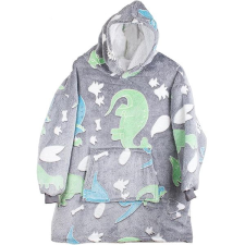 Verk 24305 Világító, kapucnis, dinoszaurusz - gyerekeknek, szürke lakástextília