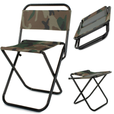 Verk Group VG-01670 - Összecsukható háttámlás horgászszék, camo horgászszék, ágy