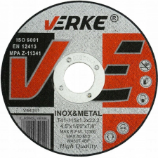 VERKE Fémvágó tárcsa, 115mm, V44101, Verke csiszolókorong és vágókorong
