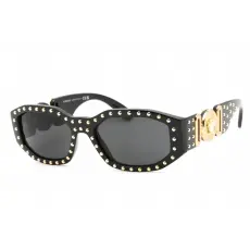 Versace 0VE4361 napszemüveg fekete/arany Studded / sötét szürke női