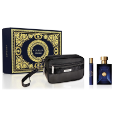 Versace Dylan Blue Ajándékszett, Eau de Toilette 100ml + Eau de Toilette 10ml + kozmetikai táska, férfi kozmetikai ajándékcsomag