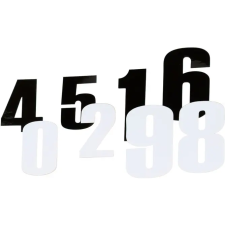 Versenyszám matrica fehér 15 cm # 4 információs címke