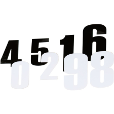  Versenyszám matrica fekete 15 cm # 2 információs címke