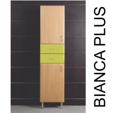 Vertex Bianca Plus 45 magas szekrény 2 ajtóval, 2 fiókkal, sonoma tölgy színben, jobbos fürdőszoba bútor