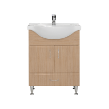 Vertex Bianca Plus 65 alsó szekrény mosdóval, magasfényű fehér színben fürdőszoba bútor