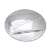 Vespa OEM krómozott "Vespa" variátorfedél sapka - Vespa GTS, LX, LXV, GTV, GT, ET4