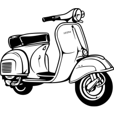  Vespa robogó 60cm x 50cm autó dekoráció
