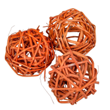  Vesszőlabda 4cm festett terrakotta 16db-os dekorációs kellék