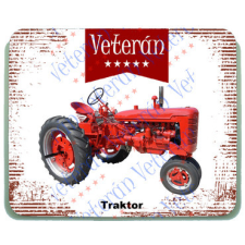  Veterán traktoros egérpad - Piros traktor asztali számítógép kellék