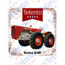  Veterán traktoros poháralátét - Dutra D4K piros konyhai eszköz
