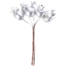 Vetvička MagicHome Vianoce, šípky, strieborná, 13 cm karácsonyi dekoráció