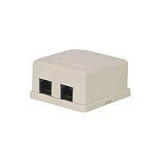 Vez Fali aljzat - 05385 (Cat5e, UTP, 2xRJ45, árnyékolatlan, fehér) kábel és adapter