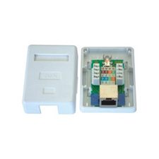 Vez Fali aljzat - 05396 (Cat5e, FTP, RJ45, árnyékolt, fehér) kábel és adapter