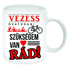 Vezess óvatosan – kerékpáros – Bögre (feliratozható) bögrék, csészék