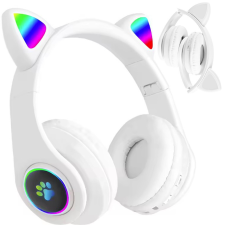 Vezeték nélküli fejhallgató bluetooth rádió fm mp3 cica füles led háttérvilágítással fülhallgató, fejhallgató