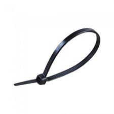  Vezeték rögzítő, kábel kötegelő (2.5x200 mm - 100 darab) fekete kábel és adapter