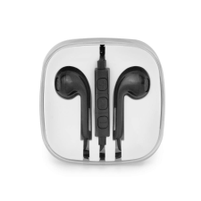  Vezetékes sztereó fülhallgató, Androidos készülékekhez, 3.5 mm, felvevőgombos, dobozos, fekete (48125) - Fülhallgató fülhallgató, fejhallgató