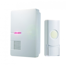  Vezetéknélküli csengő, 36 dallam, 300m hatótáv, fehér csengő