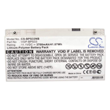 VGP-BPS33 Akkumulátor 3700 mAh sony notebook akkumulátor