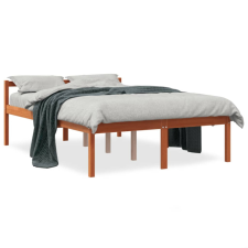  Viaszbarna tömör fenyőfa időseknek való ágy 140 x 190 cm ágy és ágykellék