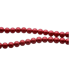  Viaszgyöngy füzér, csipkebogyó piros 80cm (9,5 mm szemek) dekorációs kellék