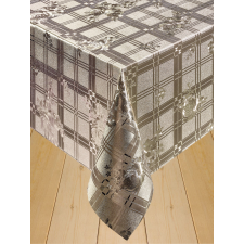  Viaszos vászon méterben 140cm széles Lux négyzet virág bézs lakástextília