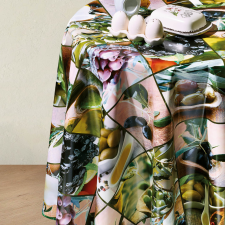  Viaszos vászon méterben 140cm széles zöld kockás olivás lakástextília