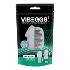 VIBEGGS - Ribs Delight - Vibrating Masturbation Sleeve - White maszturbátor