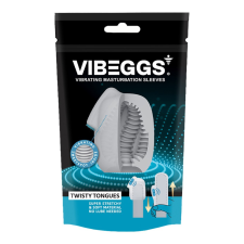VIBEGGS - Twisty Tongues - Vibrating Masturbation Sleeve - White maszturbátor