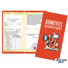  Vicces bizonyítvány, Kőműves bizonyítvány ajándéktárgy