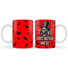  Vicces bögre, Halloween, Véres agyvelő koktél, piros bögrék, csészék