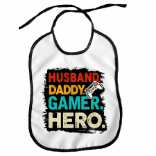  Vicces előke, Husband Daddy Hero Gamer ajándéktárgy