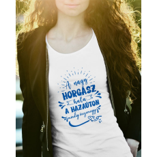  Vicces horgász női póló - A nagy horgász hala