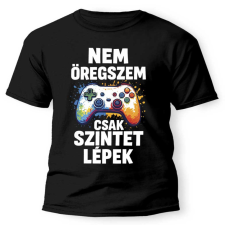  Vicces póló több színben, Nem öregszem, csak szintet lépek ajándéktárgy