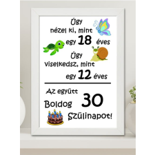  Vicces szülinapi falikép nagy - Születésnapi ajándék grafika, keretezett kép