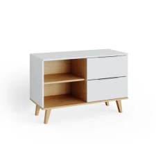  Vicco Neptun komód, 90 cm, fehér/tölgy bútor