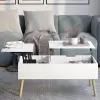  Vicco Riga fehér tárolós dohányzóasztal, 100 cm