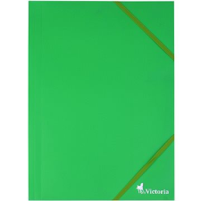 VICTORIA A4 gumiszalaggal és hajtókával, zöld mappa