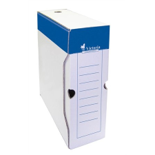 VICTORIA Archiváló doboz, A4, 100 mm, karton, , kék-fehér kreatív papír