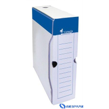 VICTORIA Archiválódoboz, A4, 80 mm, karton, VICTORIA, kék-fehér irattartó