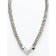  Victoria Ezüst színű fehér köves hálós nyaklánc nyaklánc