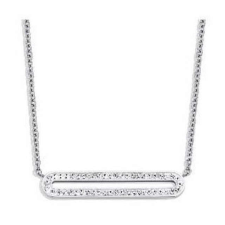 VICTORIA Ezüst színű fehér köves nyaklánc nyaklánc
