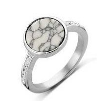  Victoria Ezüst színű fehér mintás gyűrű gyűrű