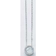  Victoria Ezüst színű fehér mintás nyaklánc nyaklánc