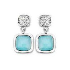  Victoria Ezüst színű kék köves fülbevaló fülbevaló