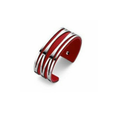 VICTORIA ezüst színű piros mintás karkötő karkötő