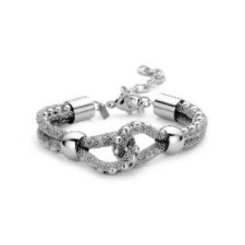 VICTORIA Ezüst színű vastag hálós karkötő karkötő