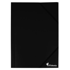 VICTORIA Gumis mappa, 15 mm, PP, A4, VICTORIA OFFICE, fekete mappa